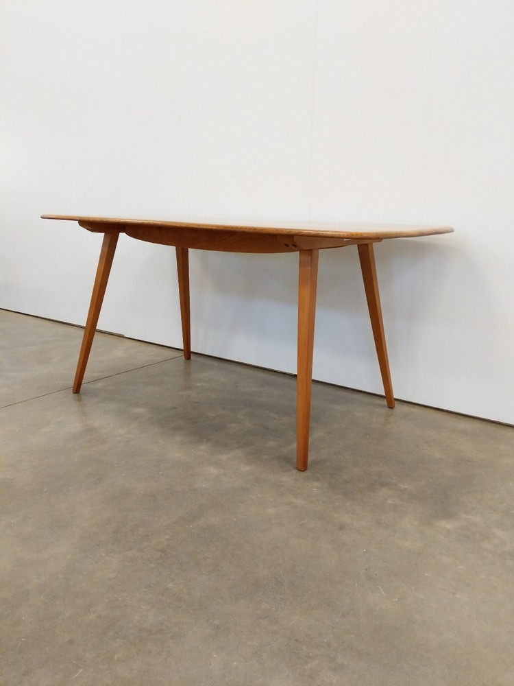 Vintage Ercol Mid Century Modern Plank Dining Table