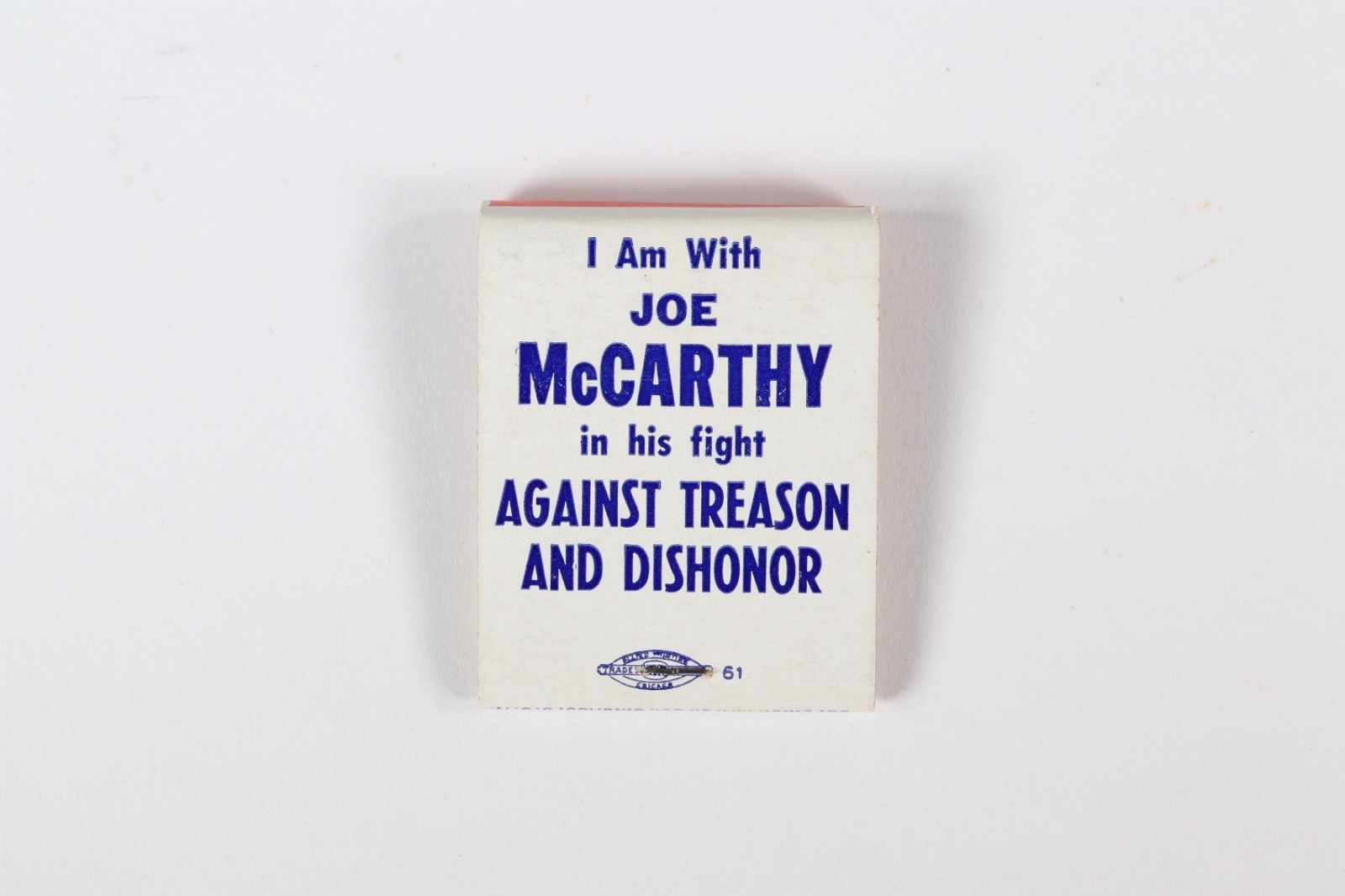 1950's Senator Joe McCarthy Matchbook