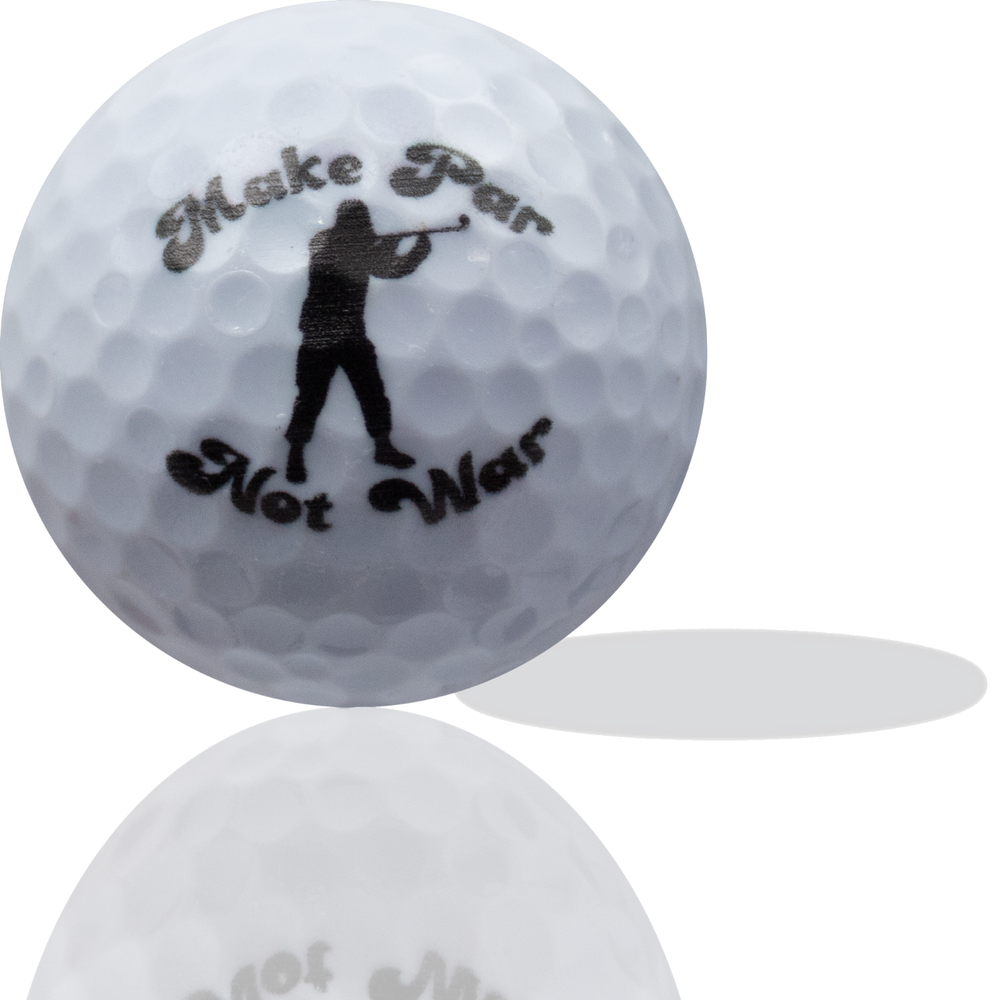 Make Par Not War Golf Balls 12 Pack - Perfect Gift Idea