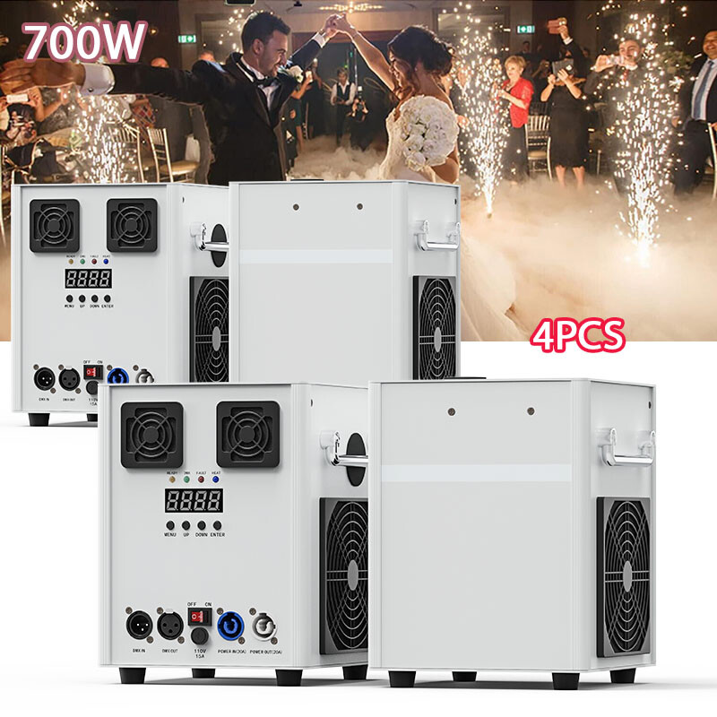 4Pcs 700W Cold Spark Firework DJ Event Party Machine Stage Effect DMX512 Machine