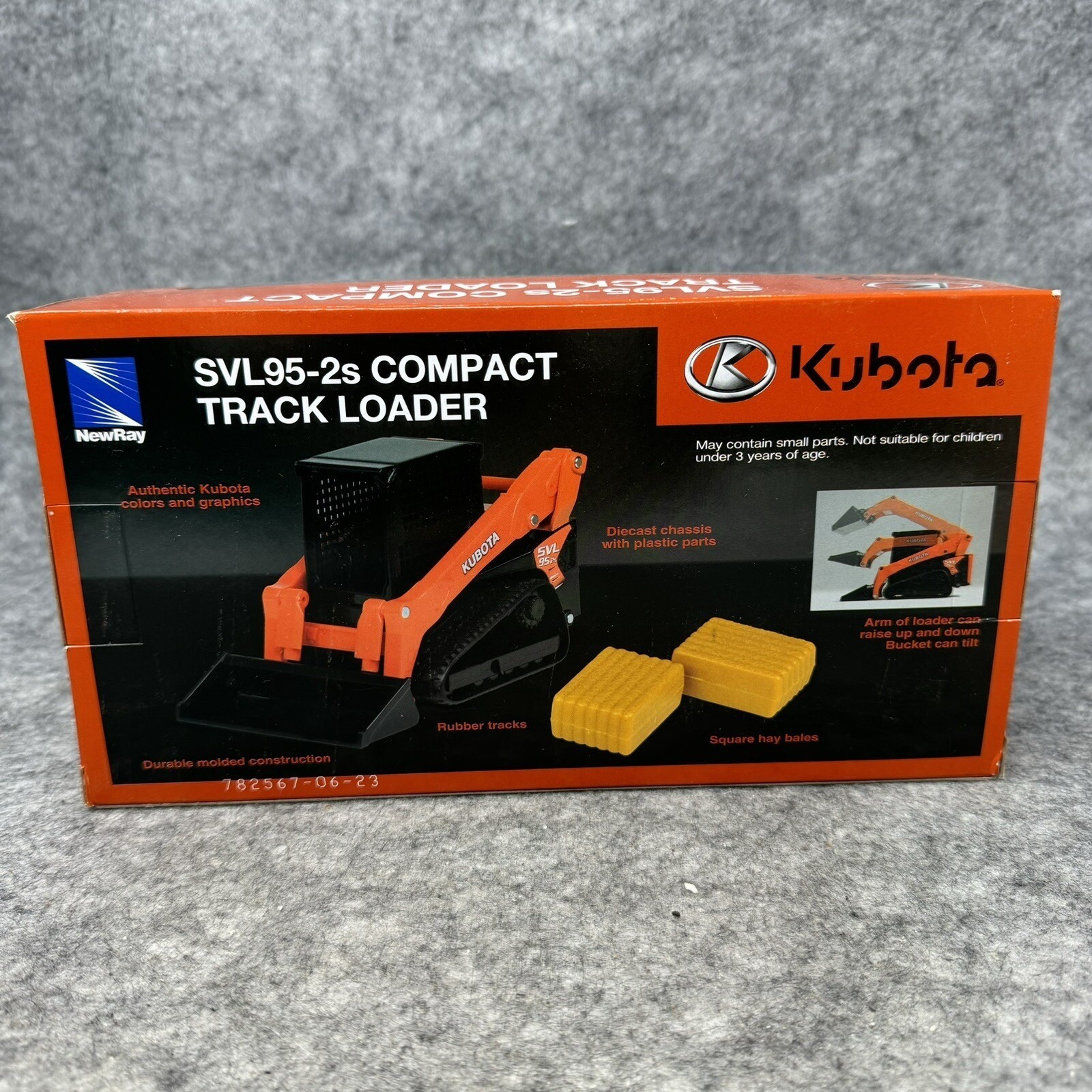 Kubota Excavator KX080-4 NewRay 1:32 Scale w/ 360 Degrees Swivel Moving Parts