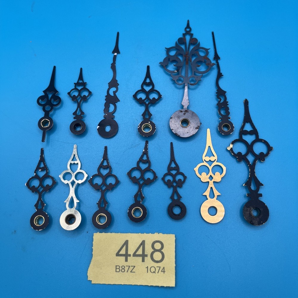 13 mixed bundle Black Brass Metal Clock Hands  (448)