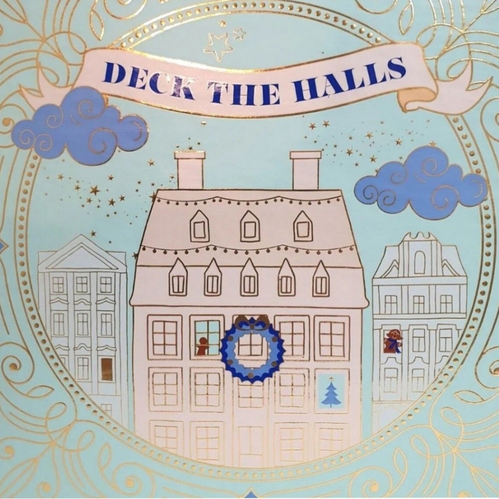 Bath & Body Works Deck the Halls Empty Blue Gift Box