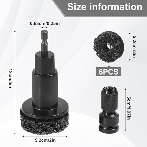 Wheel Hub Resurfacing & Stud Cleaning Kit, Quick Rust Removal Tool for Lug