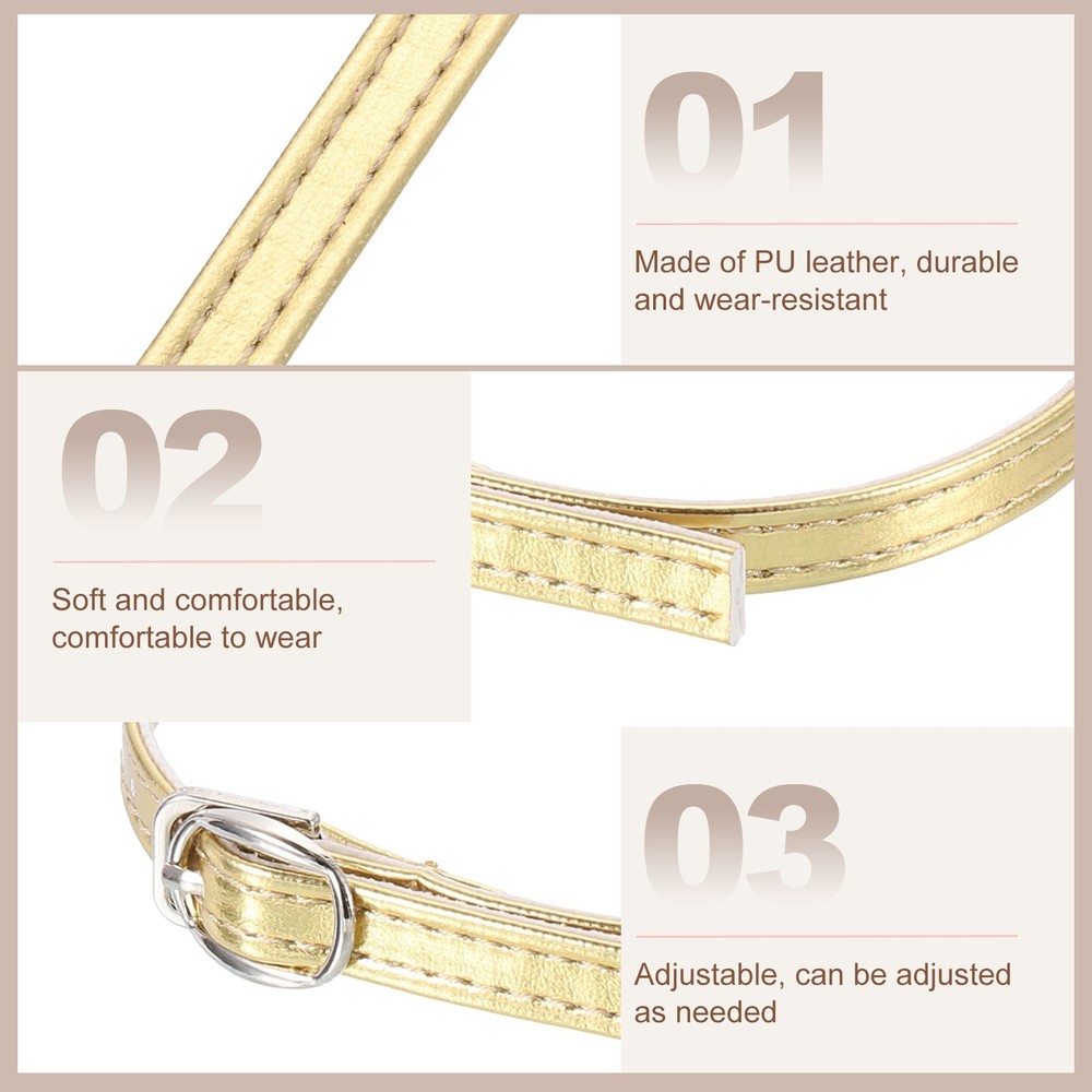 2 Pair Replacement Ankle Strap for Heels Shoe Bands Bright Gold