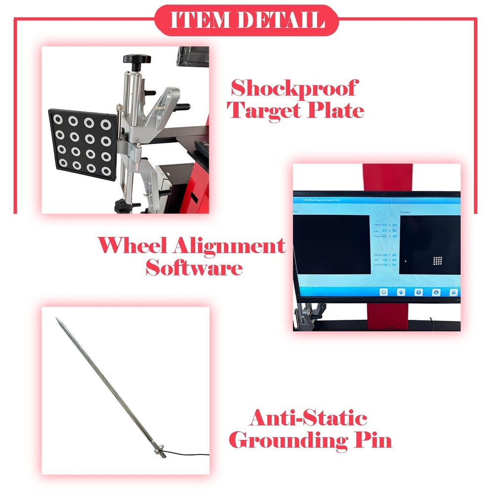 110V Automobiles 3D Automatic Tracking Four-Wheel Alignment Instrument