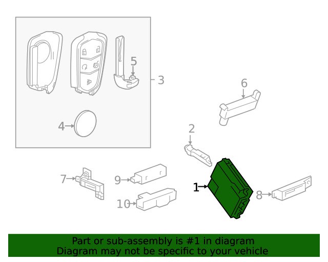 Genuine GM Keyless Entry Control Module 13518842