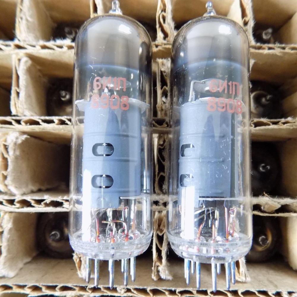 2x 6I 1P TRIODE HEPTODE TUBES ECH81 6AJ8 NOS 6И1П