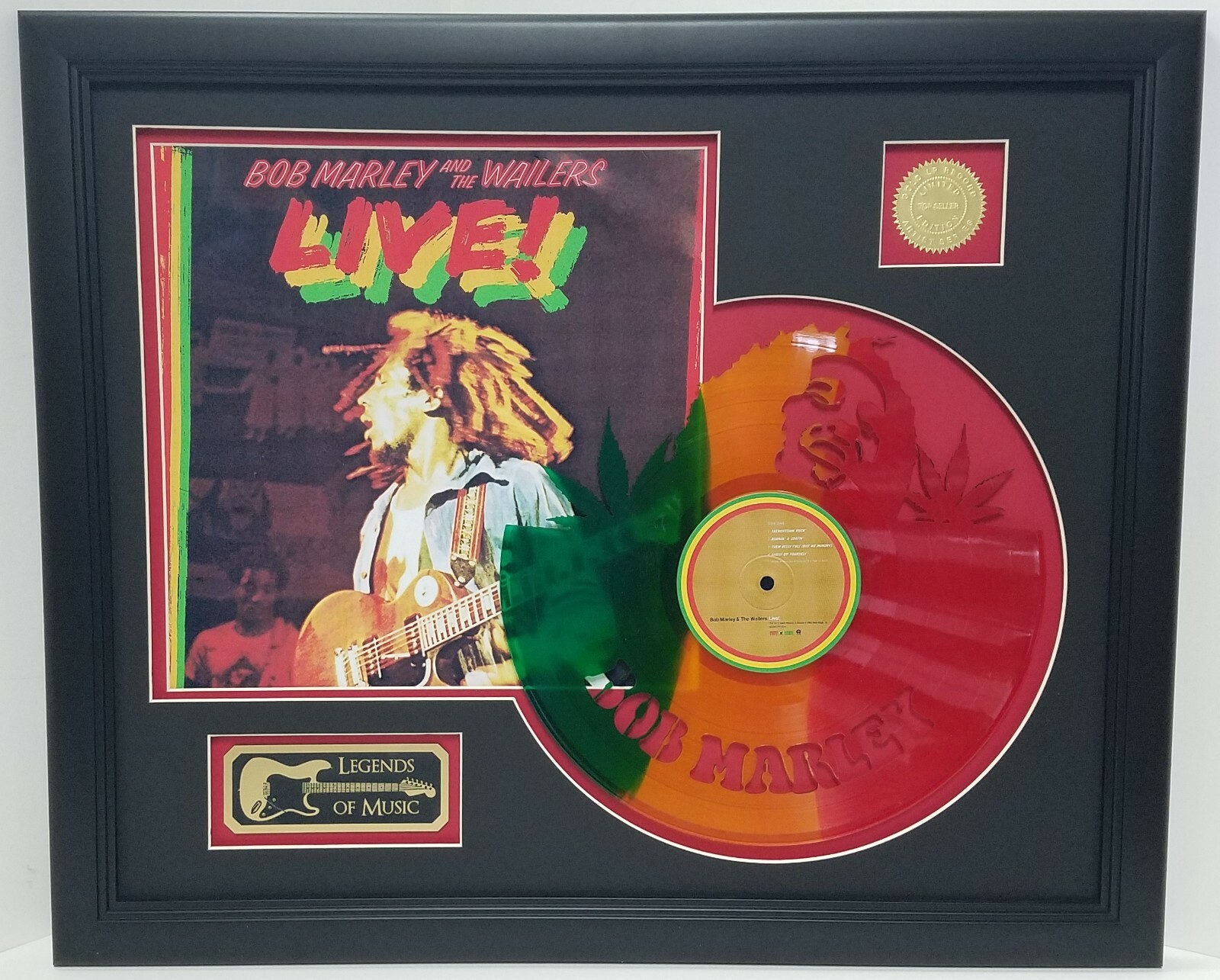 Bob Marley laser cut limited edition color vinyl framed record display #2