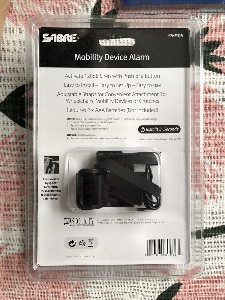 SABRE*mobility device alarm*#PA-MDA*new In Package