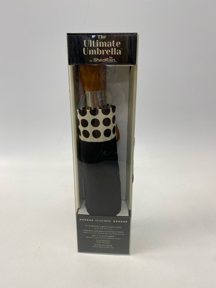 NEW/BOX Black Umbrella