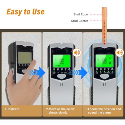 Stud Finder Wall Scanner, 5 in 1 Multifunctional Wall Detector Scanner with