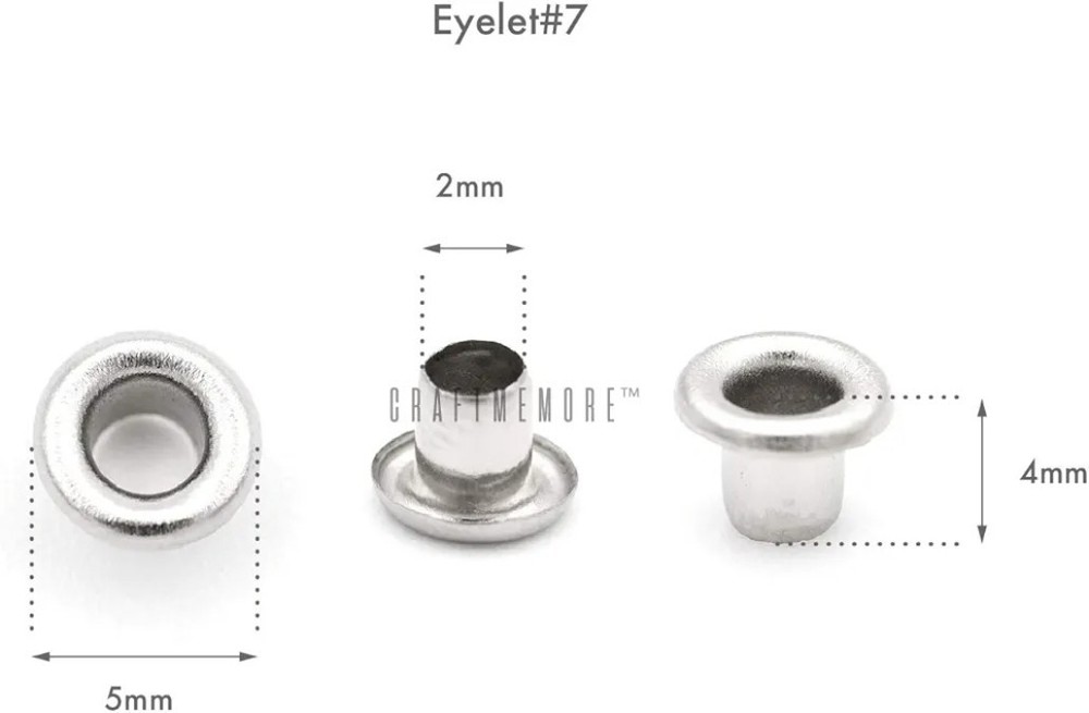 2MM Tiny Grommets Eyelets 200 Pcs Self Backing Eyelets for Bead Cores Clothes...