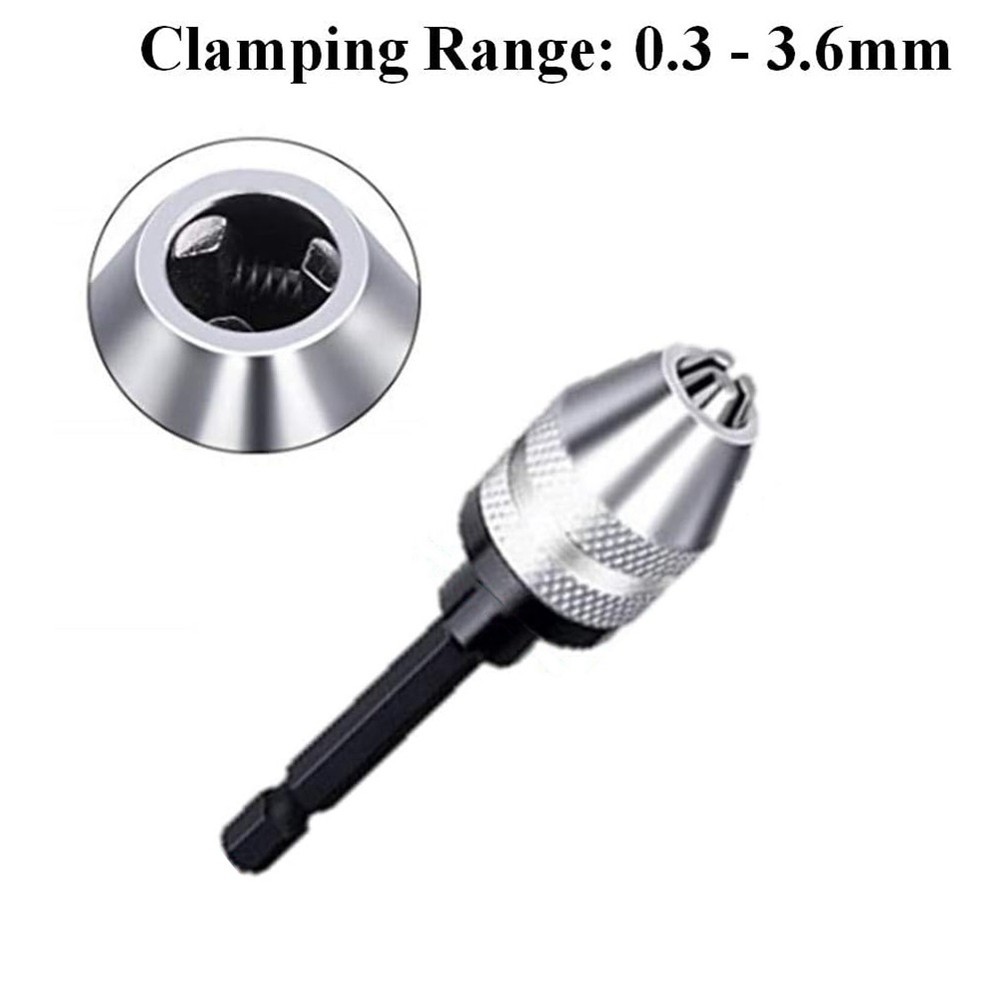 Drill Chuck Adapter-2Pcs Drill Chuck for Driver,Drill Bit Adapter Keyless5943