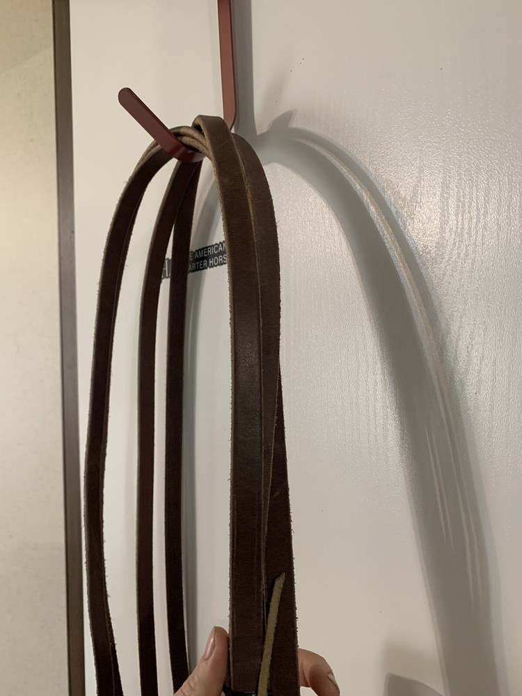 western leather split reins 8ft