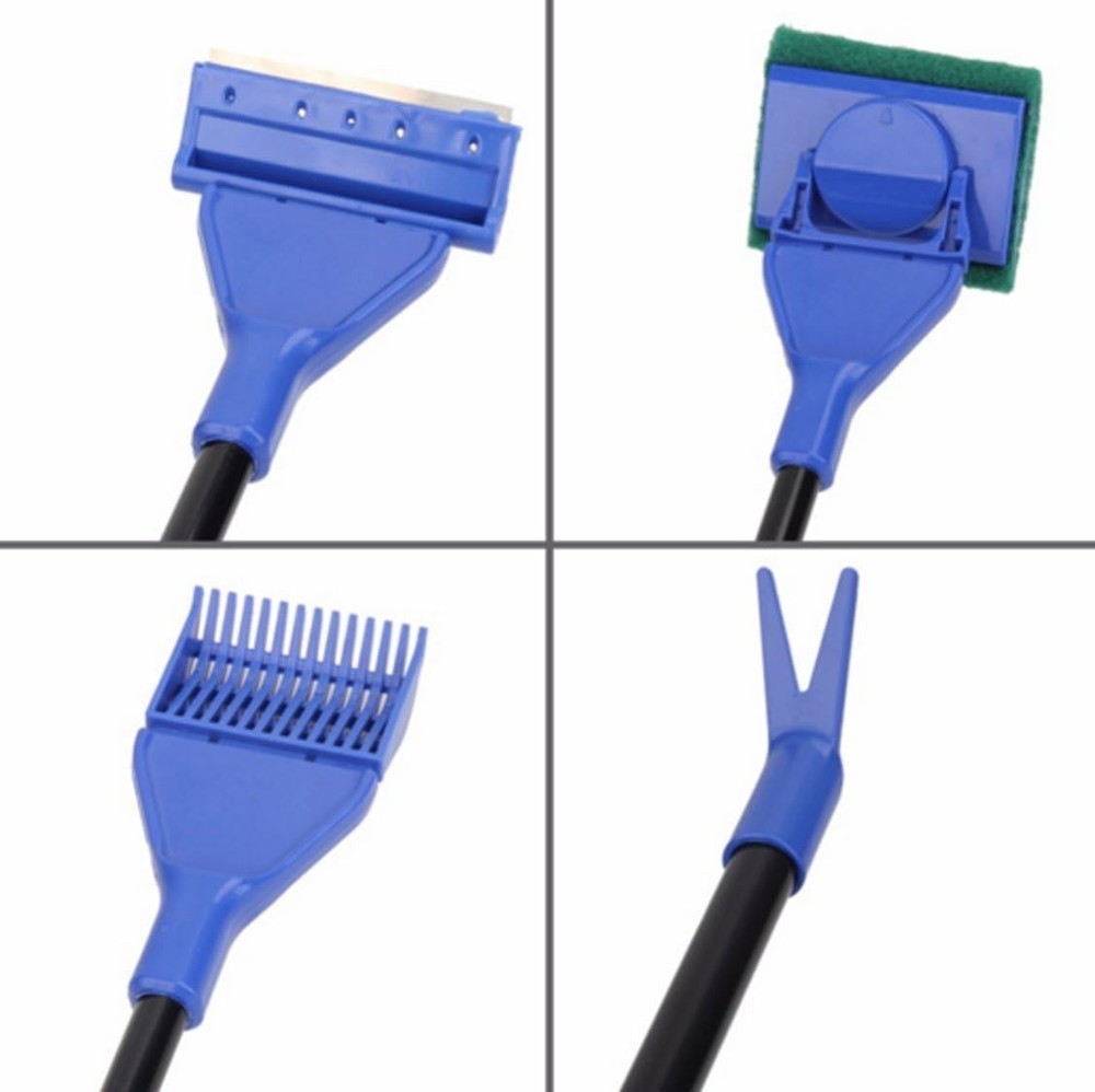 5-in-1 Aquarium Cleaning Tools: Efficient Siphon Vacuum & Algae Scraper
