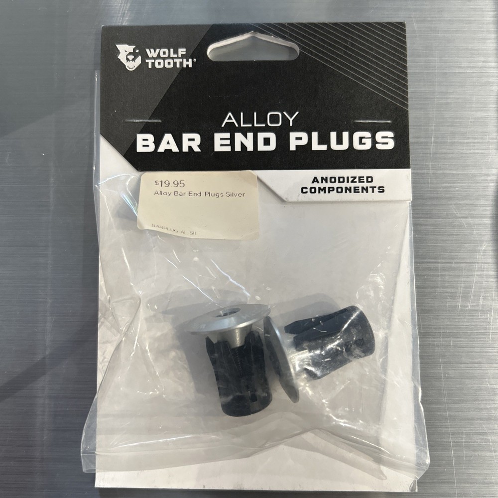 Wolf Tooth Components Alloy Bar End Plugs SILVER