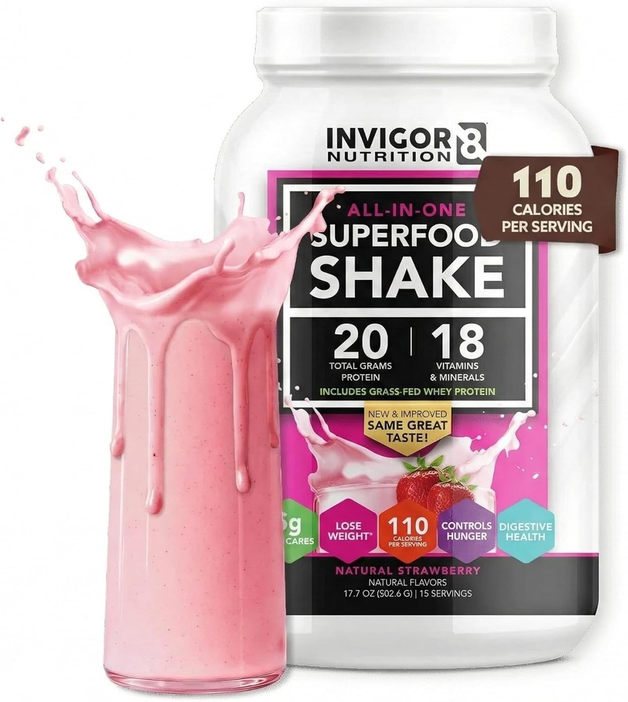 Invigor8 Grass Fed Whey Meal Replacements Shake