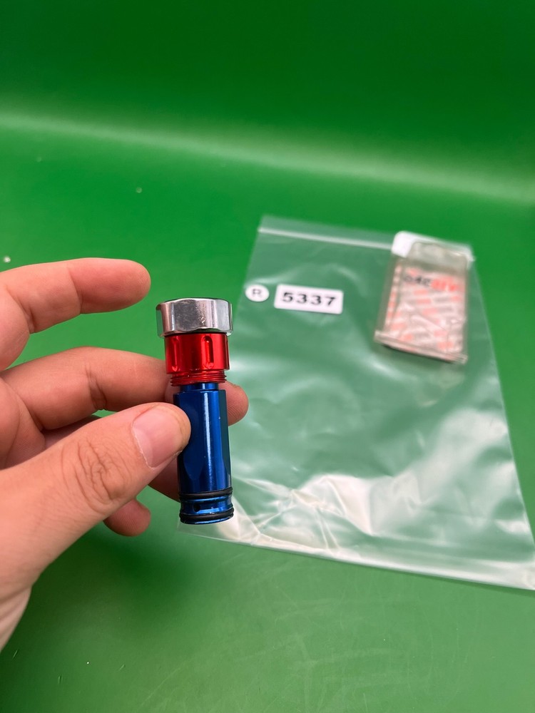 MacDev MF Mini Pressure Gauge Blue Red Silver