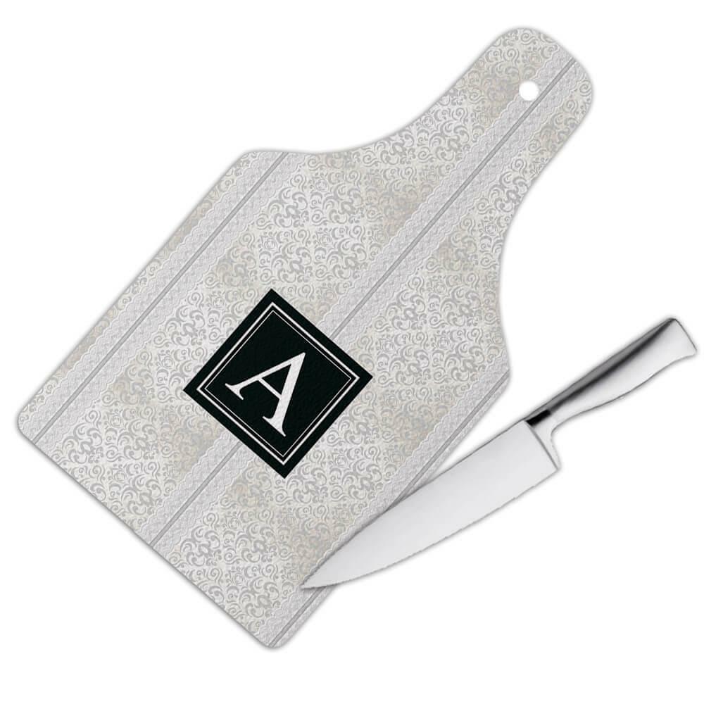 Gift Cutting Board : Moroccan Style Arabesque Lace Pattern Wedding Decor Welcome