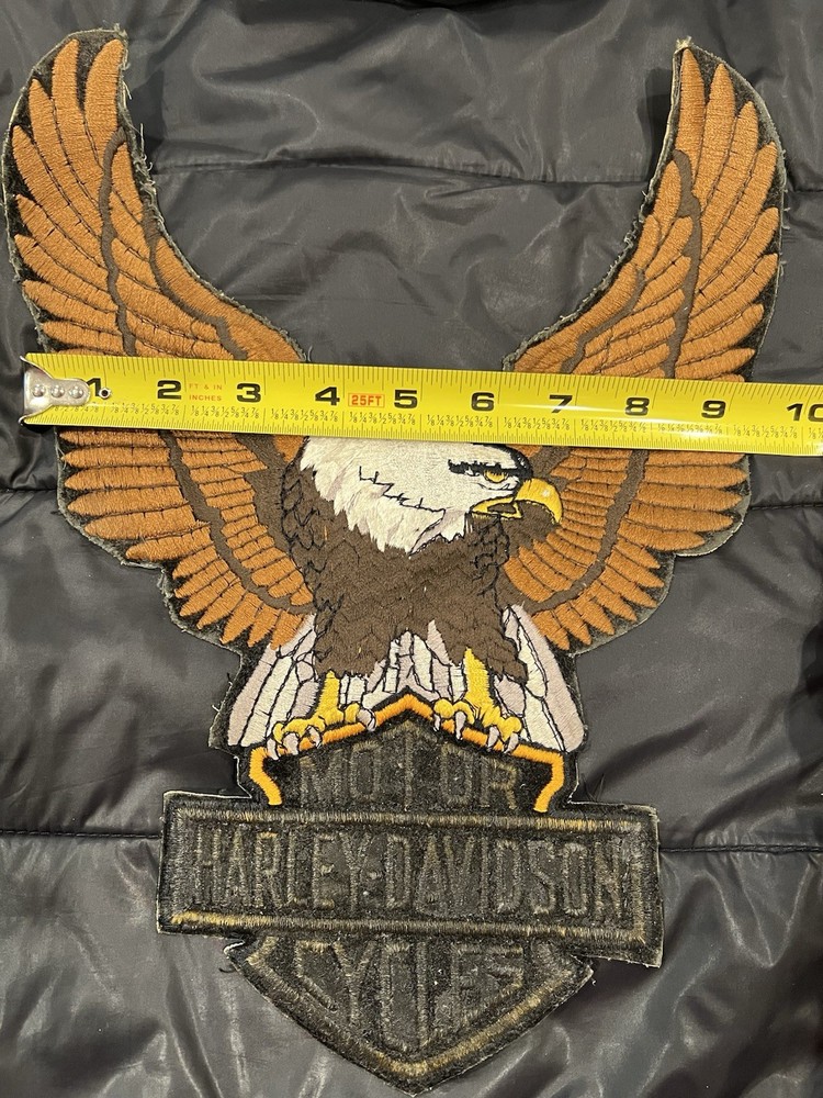 Harley-Davidson Embroidered Eagle Patch – Large Iron On Back Jacket Motorcycle