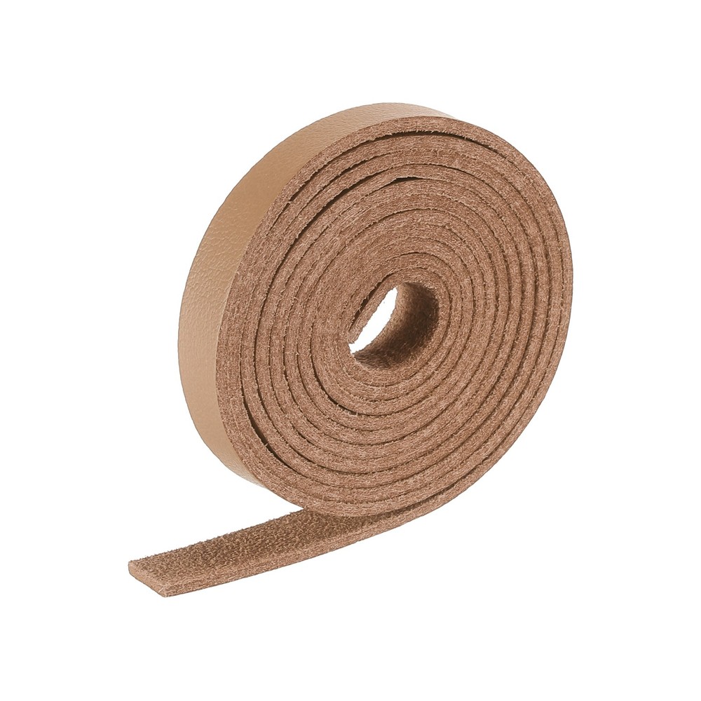 Faux Leather Straps Strip Leather String 0.8cm/0.31" Width, Brown