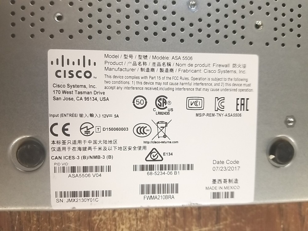 Cisco ASA 5506-X Network Security Firewall. UNIT ONLY! *READ⬇️*