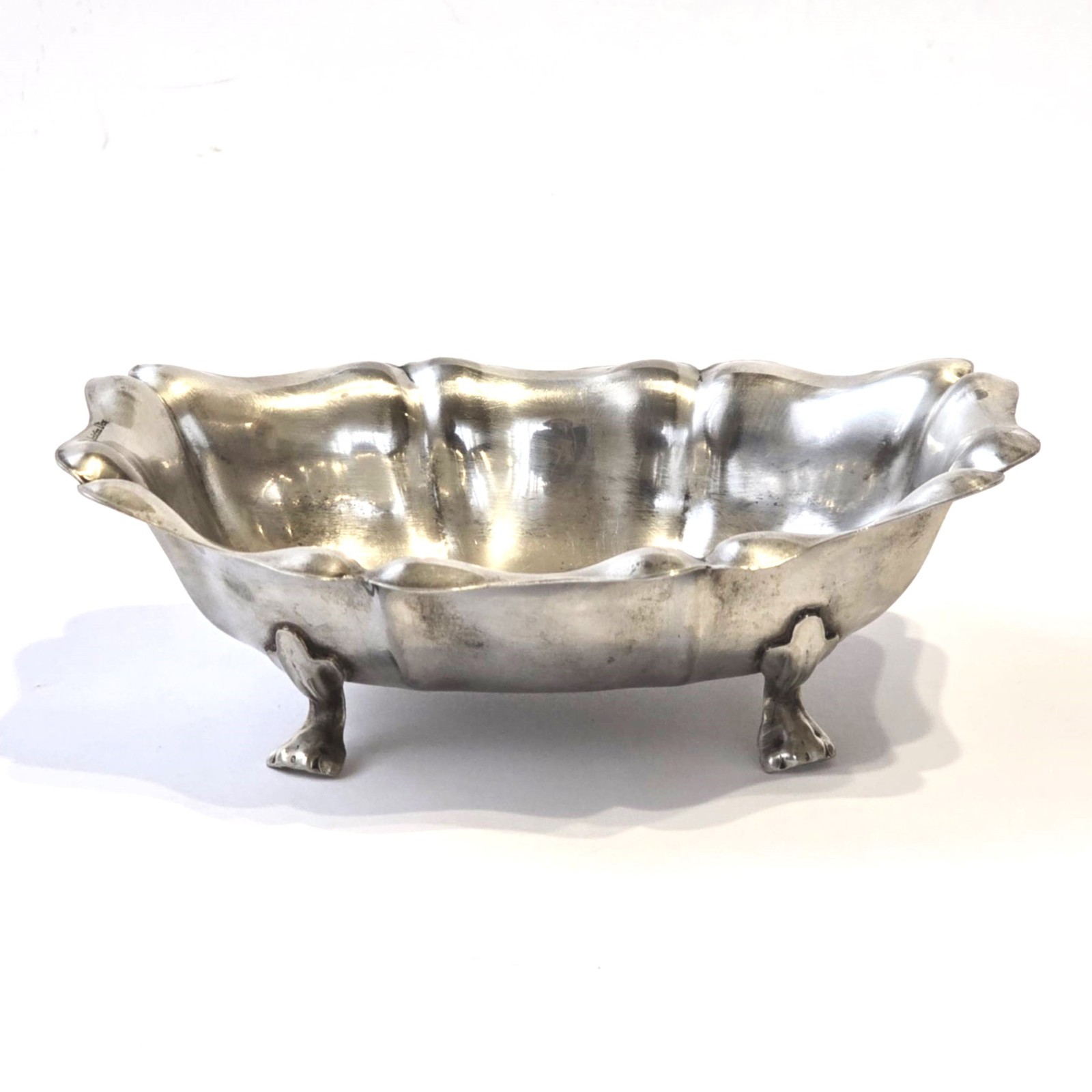 Christian Dior Silver Plated Footed Bowl Vintage Trinket Vanity Dish