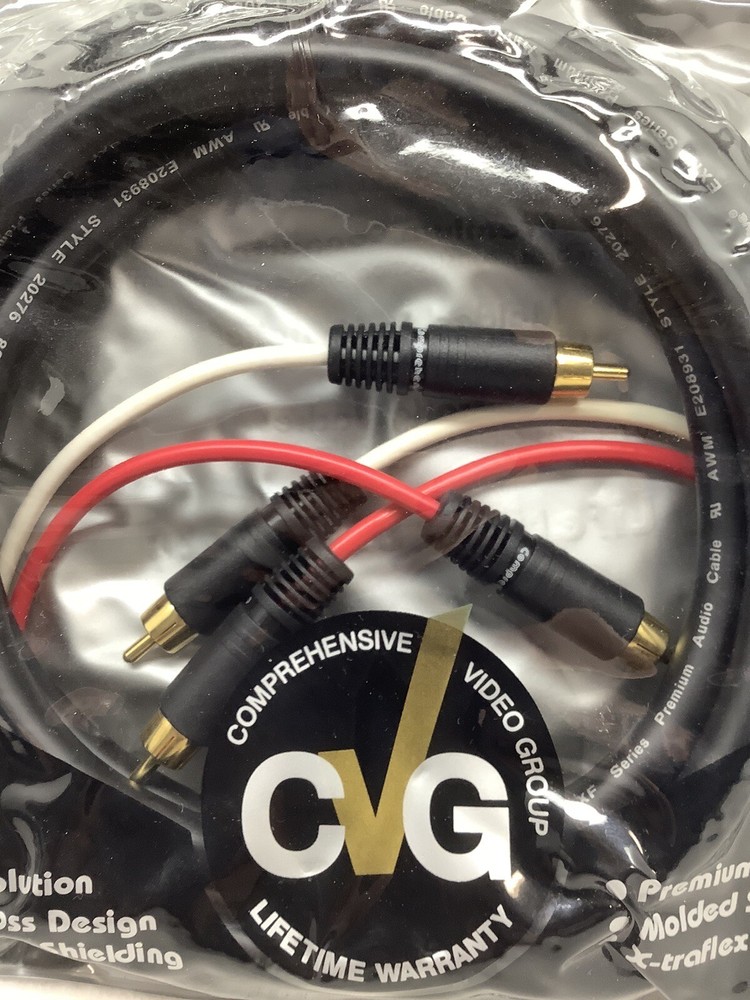 Comprehensive 2PP-2PP-10EXF 2 in 1 RCA Plug to Plug 10 FT Premium Audio Cable