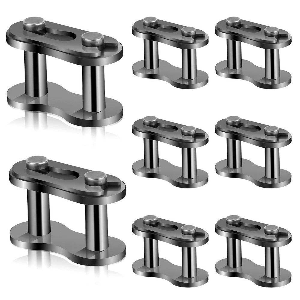 8 Pcs 420 Chain Master Roller Connector Links Link Black