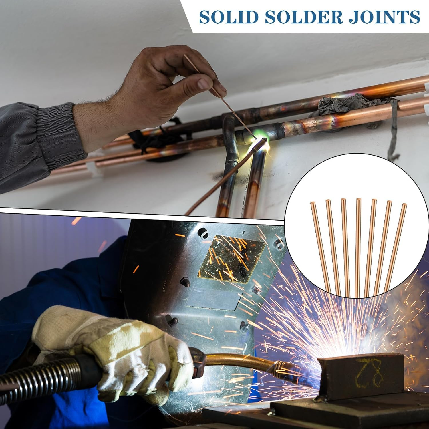 40 Sticks Brazing Rods AWS Bcup-5 15% Silver Solder Phos Copper Brazing Alloys r