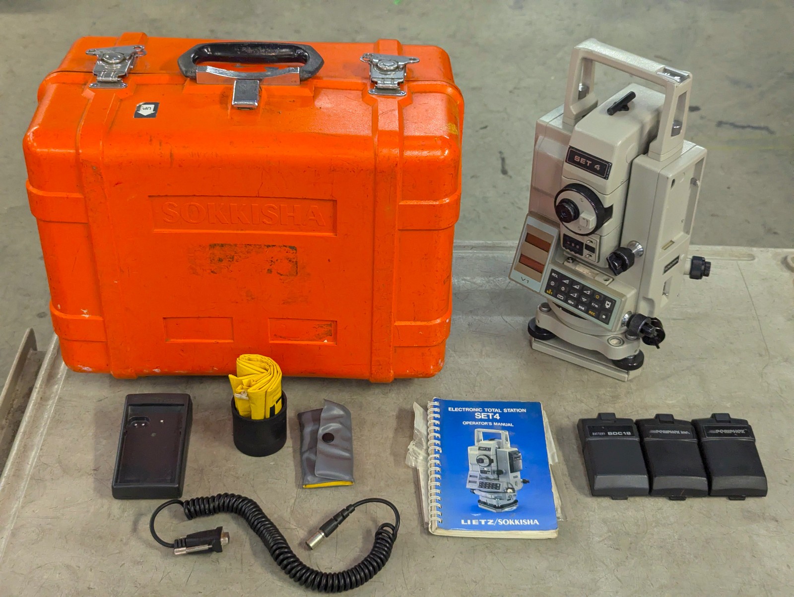 Sokkisha Lietz Set 4 Theodolite Survey Equipment; no charger; power on test only