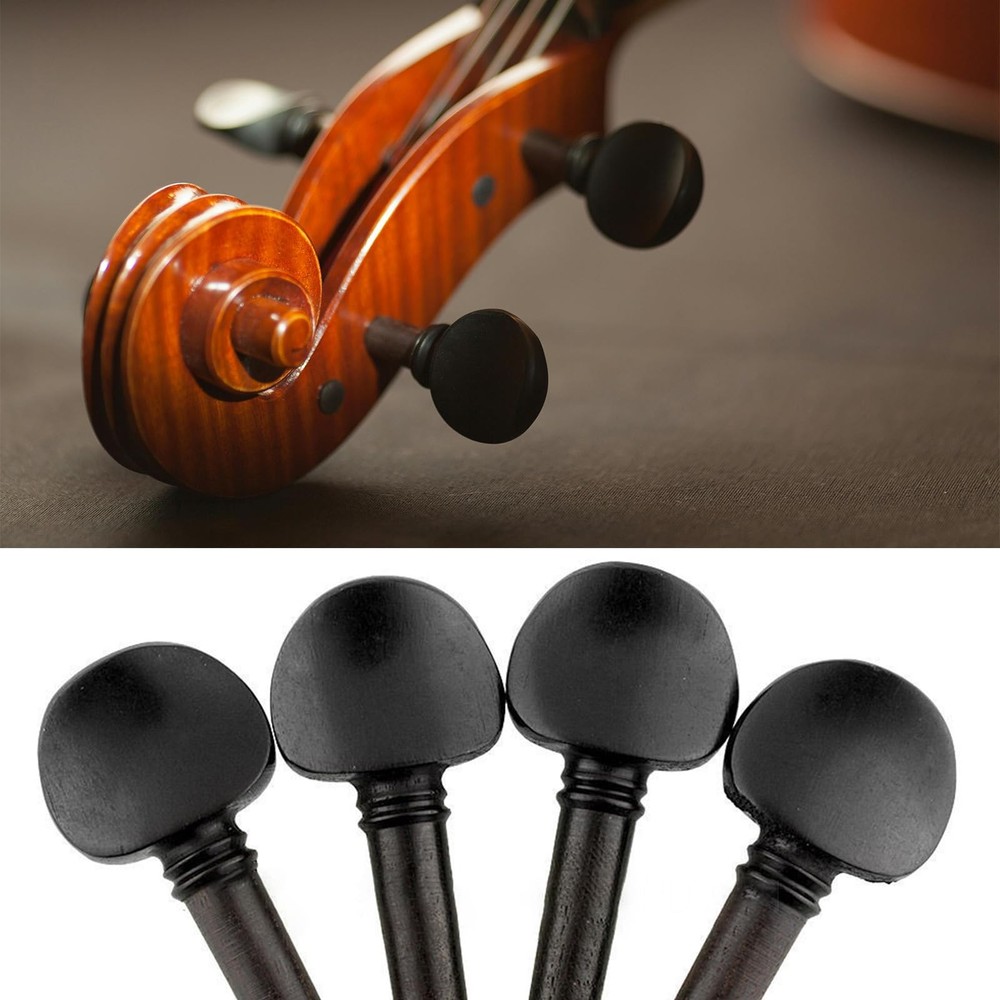 4 PCS Medium Violin Tuning Pegs String Instrument Replacement Accessories