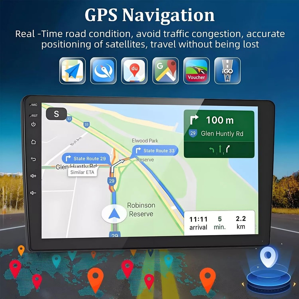 Double Din Stereo for MKX 2007-2009 Android 14 7" Touch Carplay Android Auto GPS
