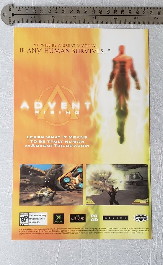 Advent Rising RARE Print Advertisement