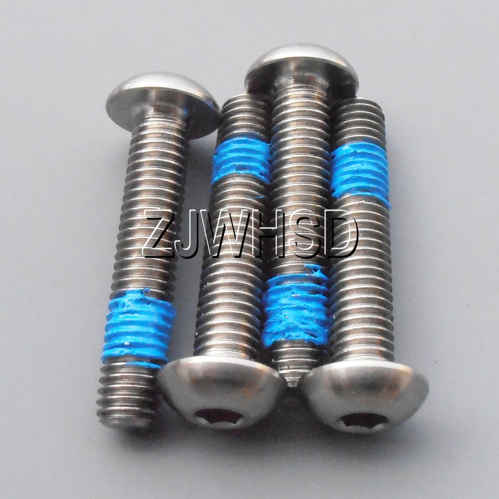 4pcs M5 x 25 mm Ti taniumScrew Bolt Allen Hex Socket Button Head ThreadLocker