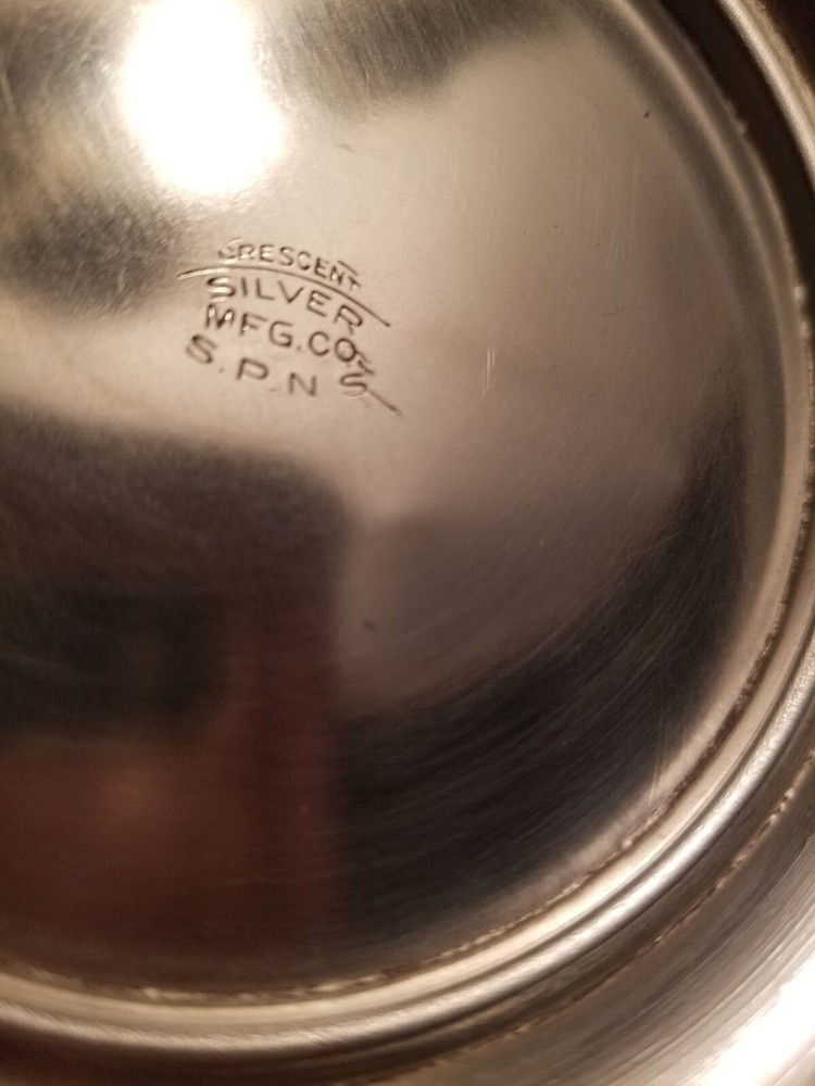  Silver Plated Cocktail Shaker Crescent Silverware MFG Co 1930s
