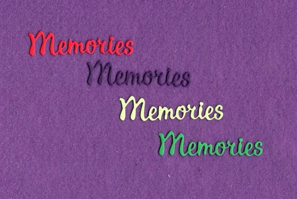 MEMORIES # 2 die cuts scrapbook cards