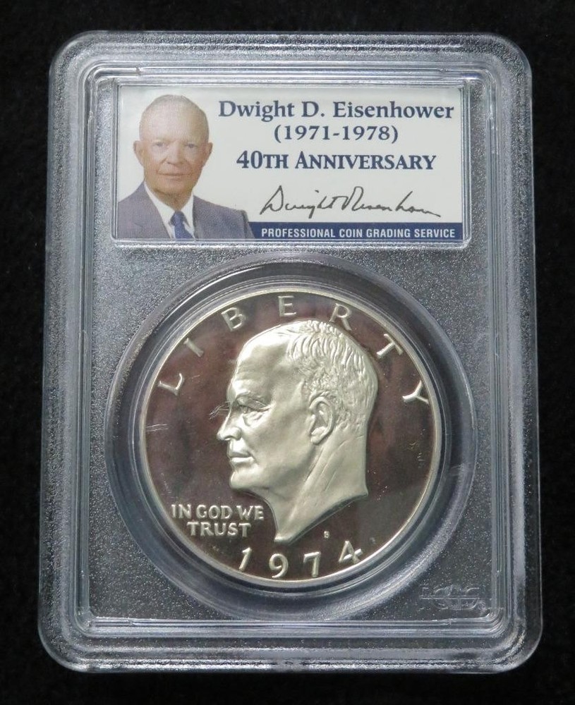 1974-S Eisenhower Dollar PCGS Graded PR69DCAM *CLAD*