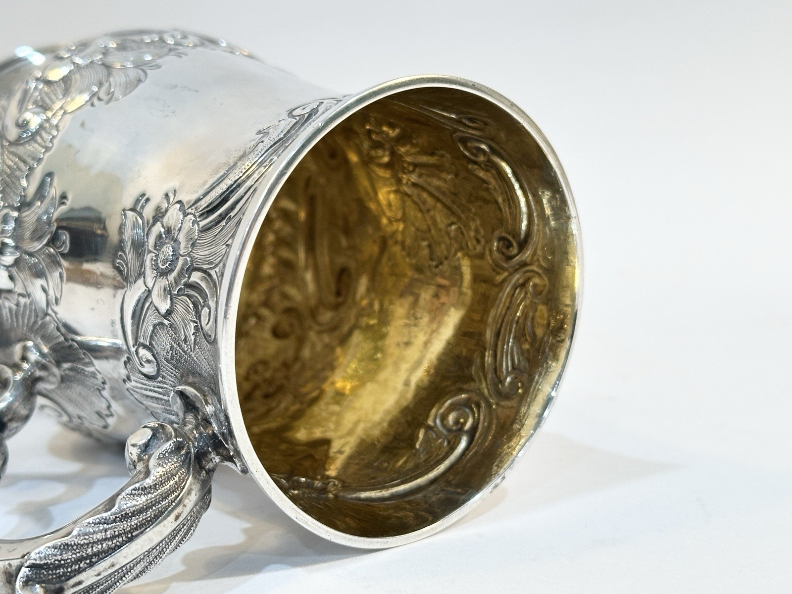 Antique 19th C Georgian Sterling Silver Mug London 1824 Edward Ferrell