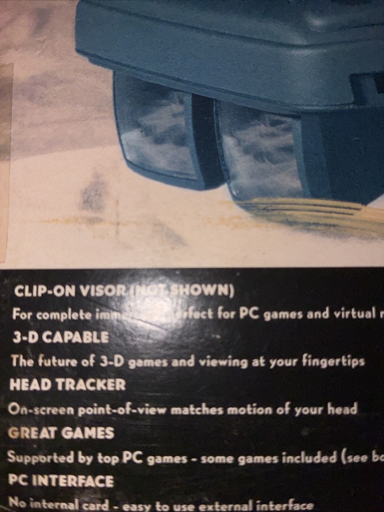 NOS Virtual IO i-Glasses Headset Virtual Display Systems 1995 COMPLETE SEALED