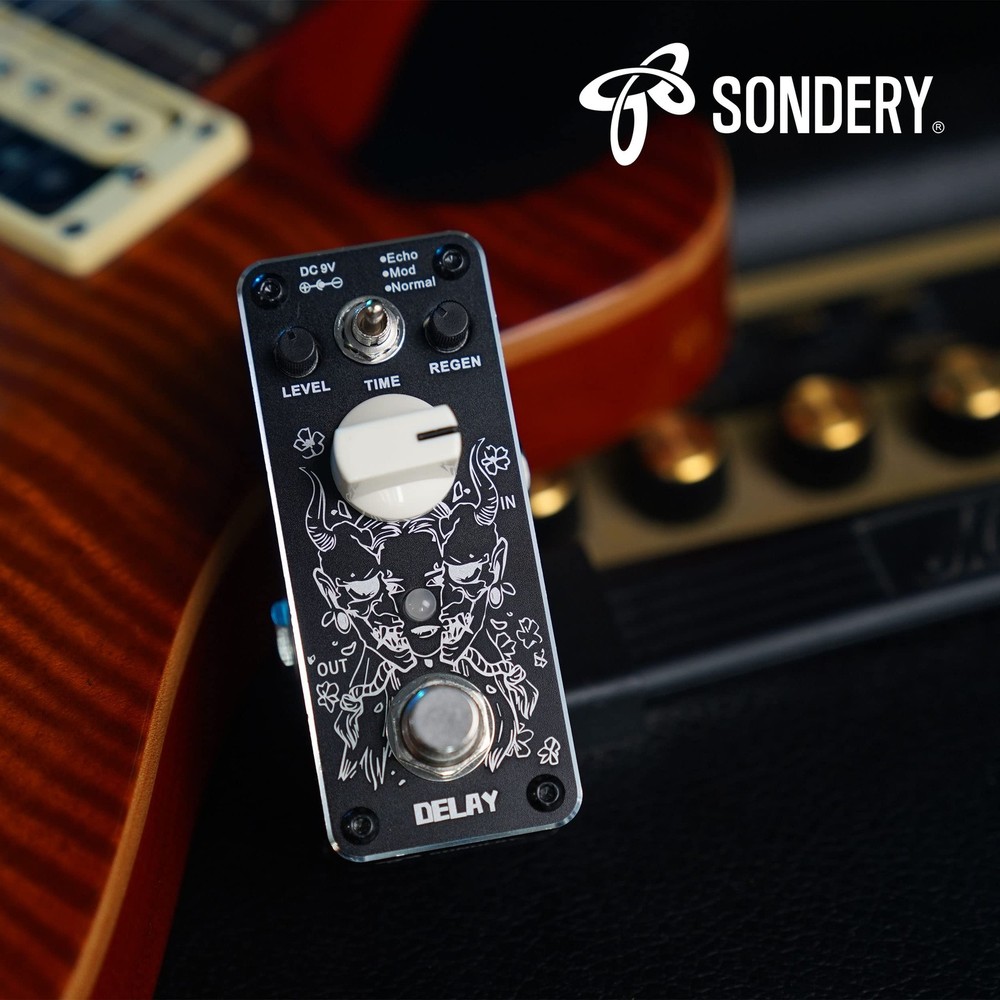 Sondery Digital Delay Pedal with 3 Effects - Echo Modulation and