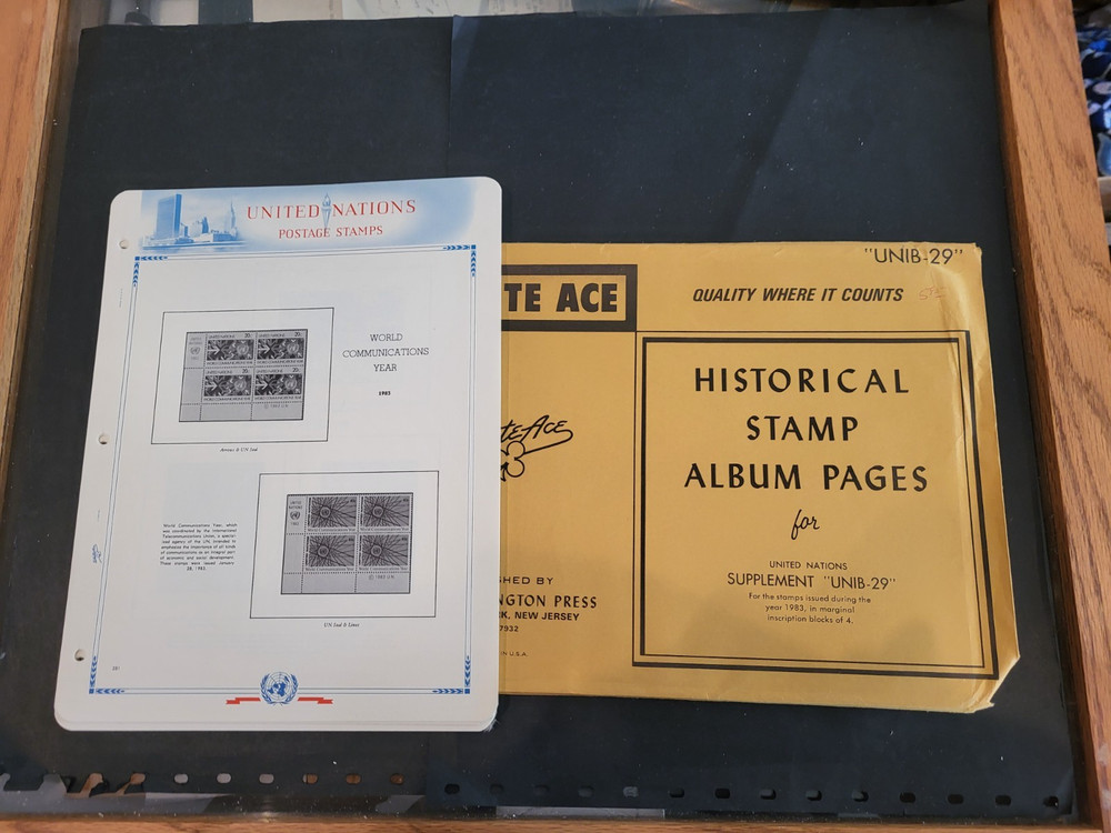 1983 WHITE ACE United Nations Supplement for MIB's/4 - UNIB-29 - Unused