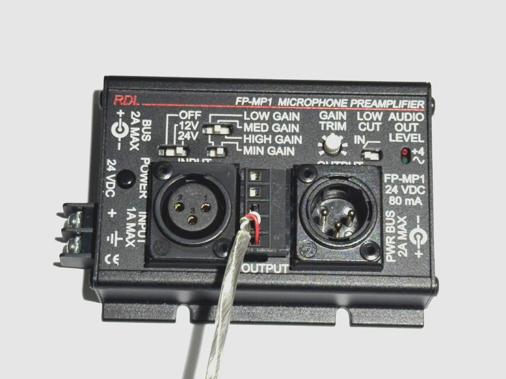 RDL FP-MP1 Studio Quality Mic Preamplifier with Phantom - Terminals/XLR
