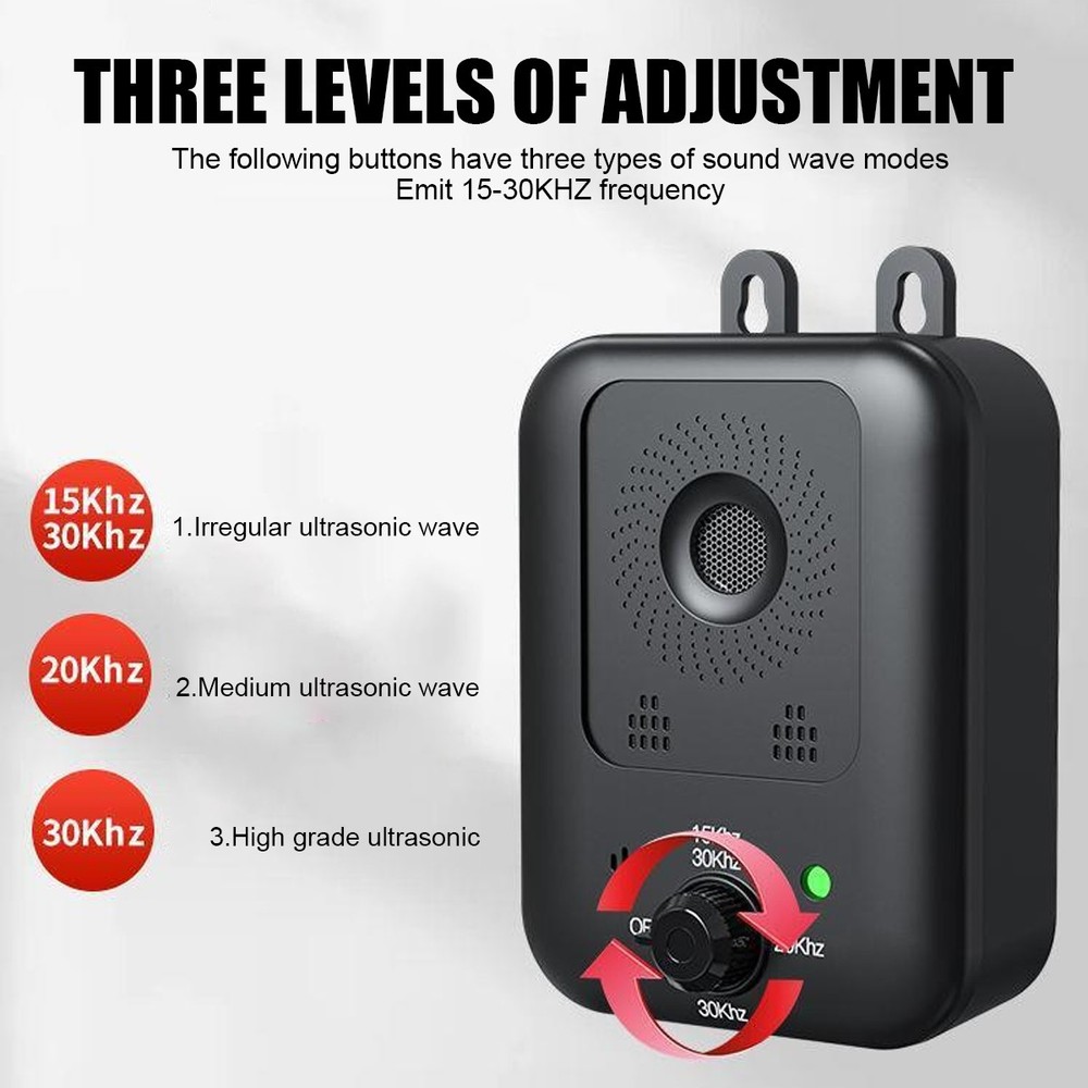 Ultrasonic Dog Bark Control Device Rechargeable 3 Frequency Modes 26ft Range New