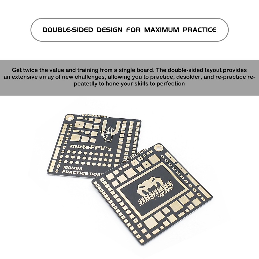 FPV Soldering Practice Board Set - Double Sided Drone Flight Controller & ESC...