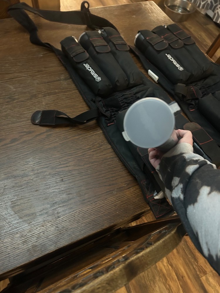 paintball guns and pods