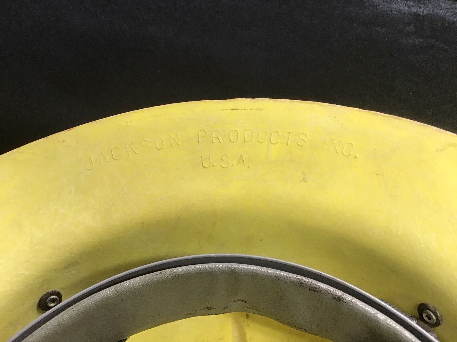 Vintage Jackson Hard Hat SH-1 Fiberglass Full Brim Safety Yellow 1950’s Cool 😎