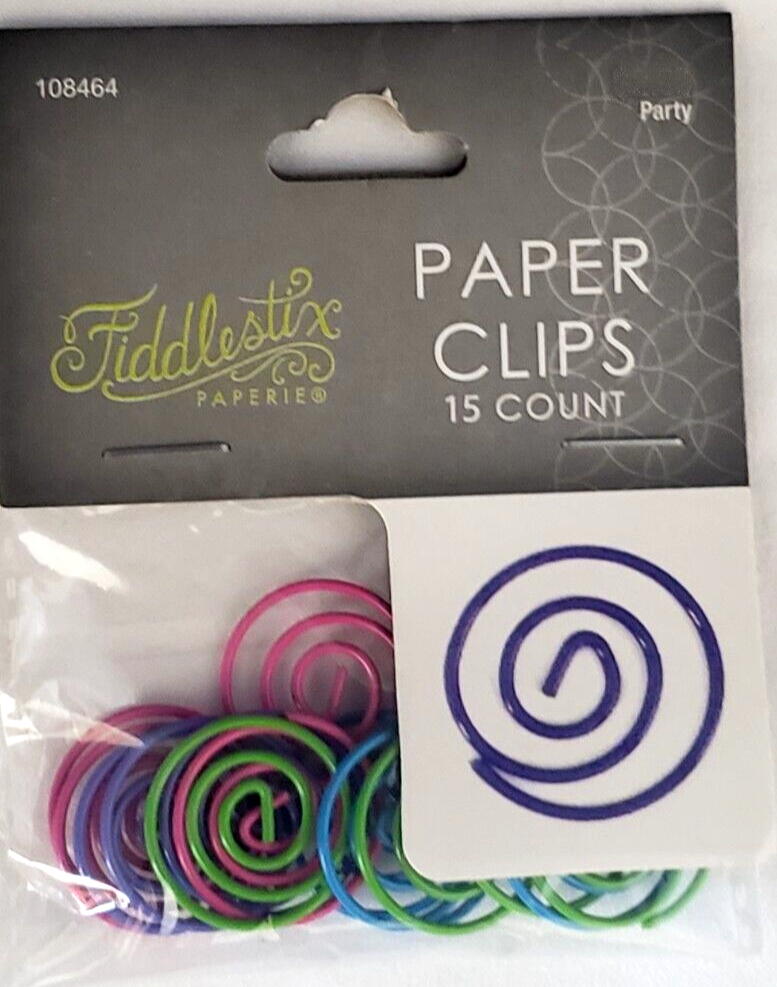 Fiddlestix Paperie CIRCULAR Paper Clips - 15 pcs