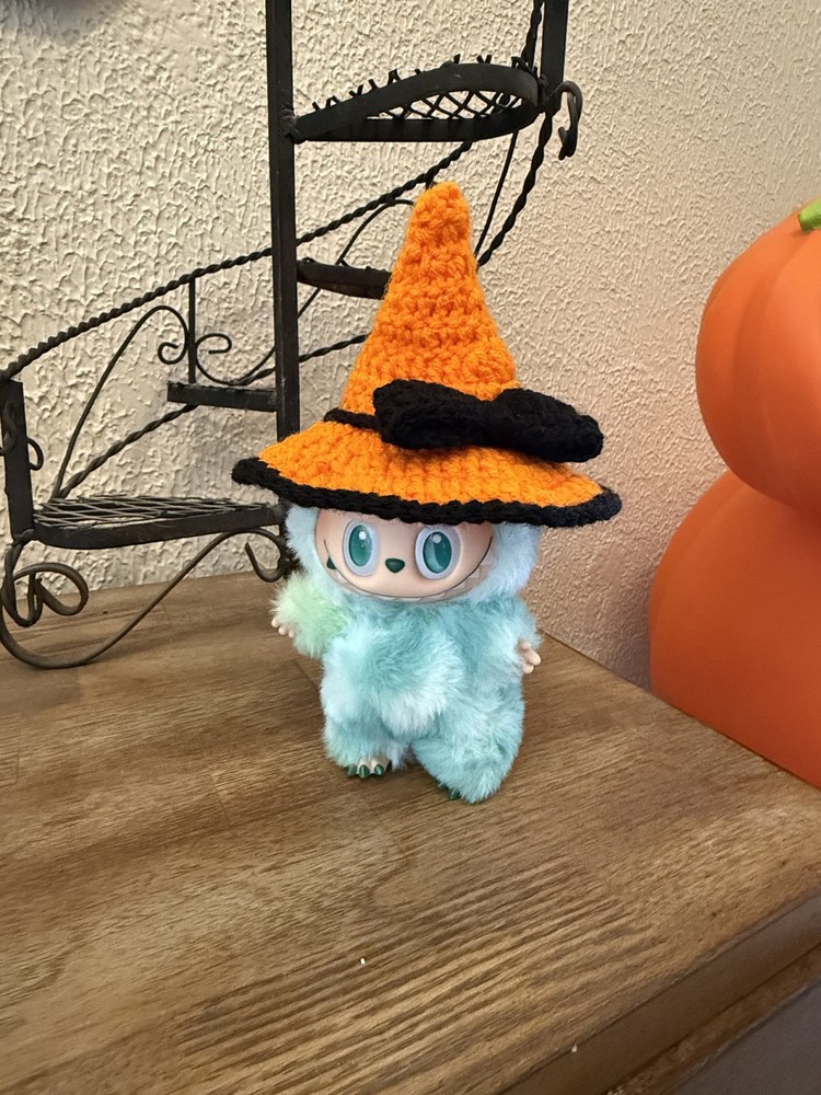 Handmade Crochet Labubu Witch Hat (NO DOLL)